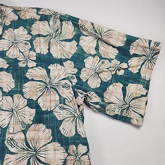 Cooke Street Honolulu Size XL Hibiscus Print Floral Hawaiian Shirt Short Sleeve - Picture 5 of 9
